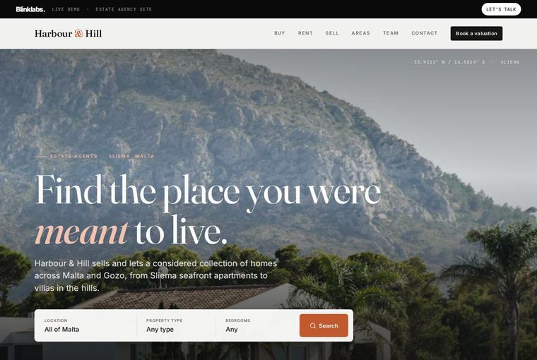 Harbour & Hill real estate website