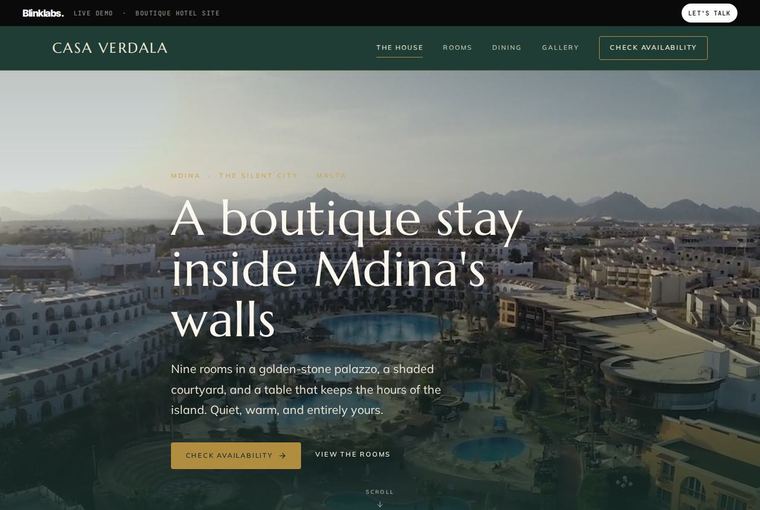 Casa Verdala hotel website