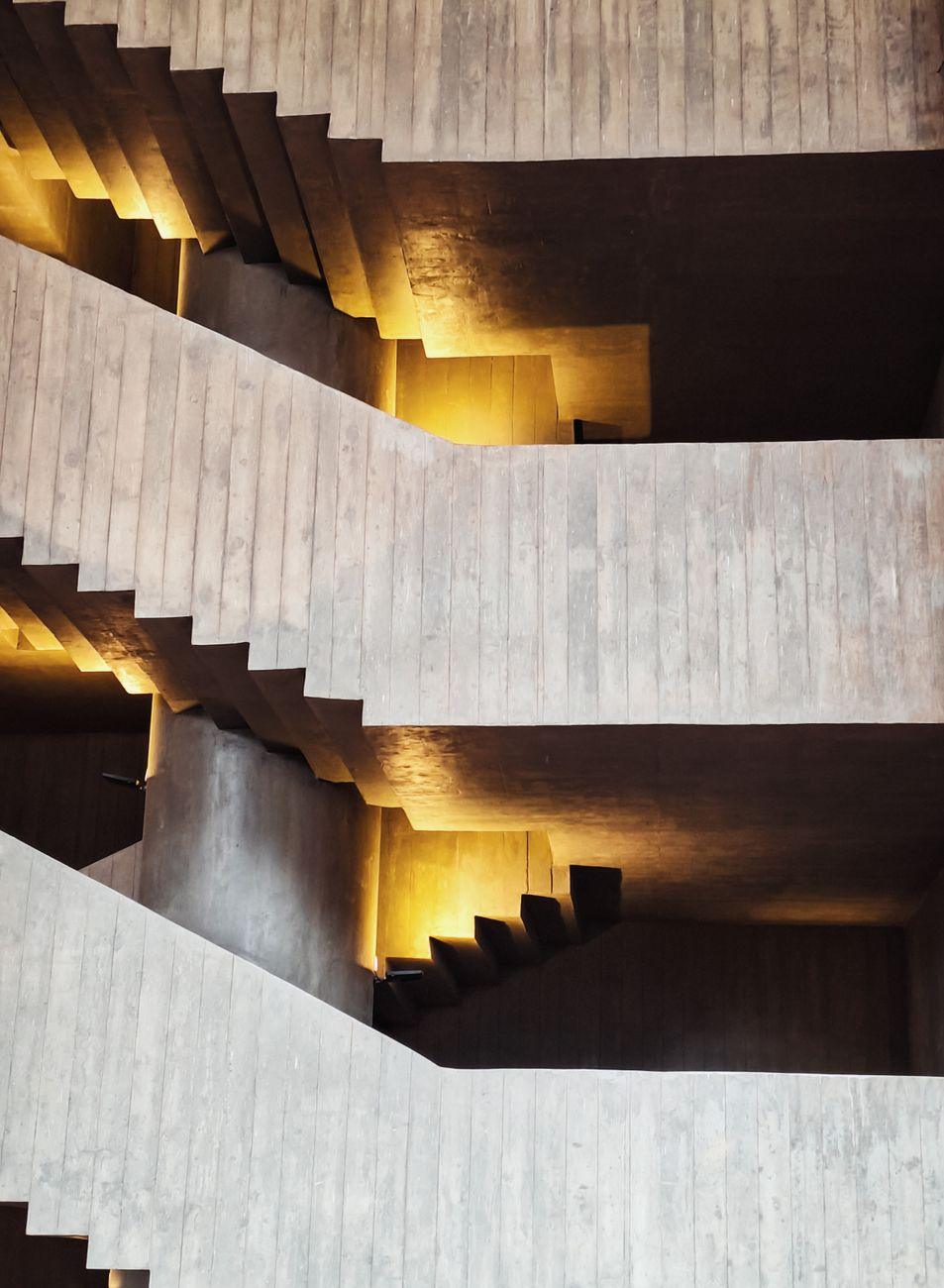 Concrete stair inside Casa Battista, Mdina