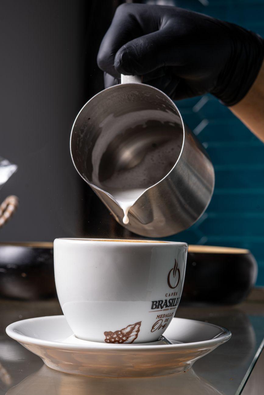 Pouring a filter coffee
