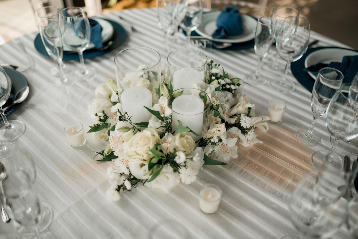 A table set for the evening
