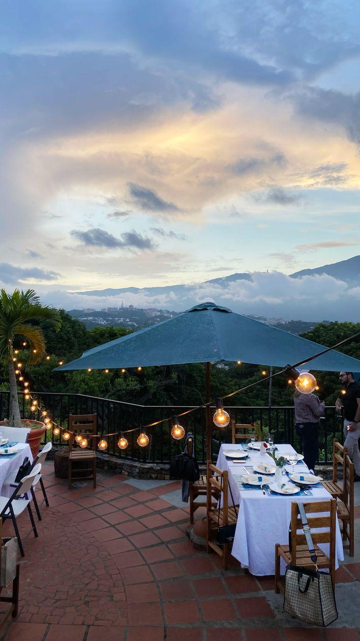 The terrace at Villa Sorrentina