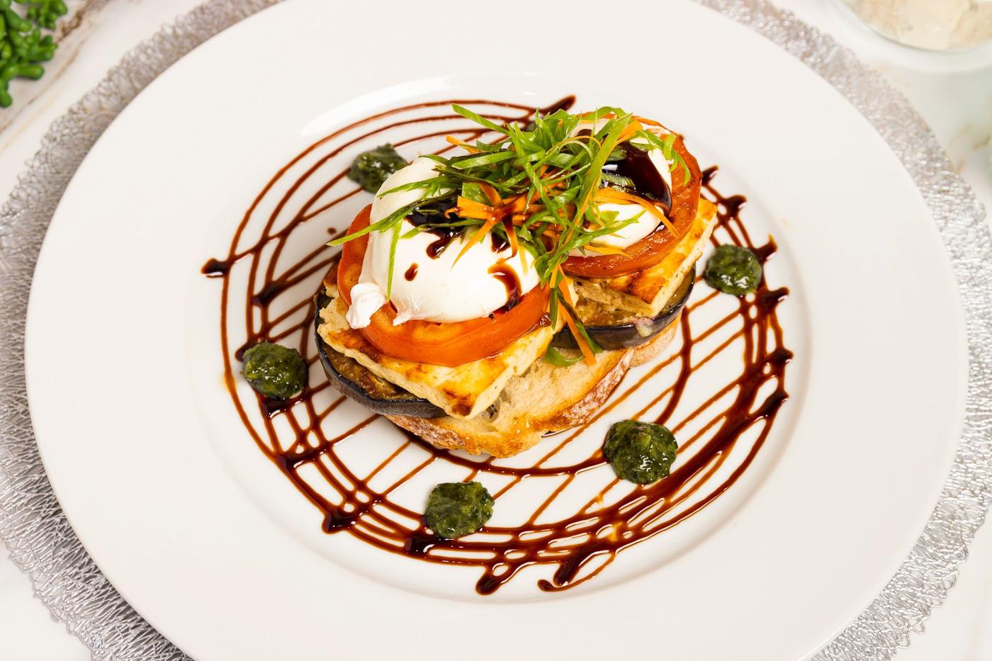 A plated dish from the Casa Verdala kitchen