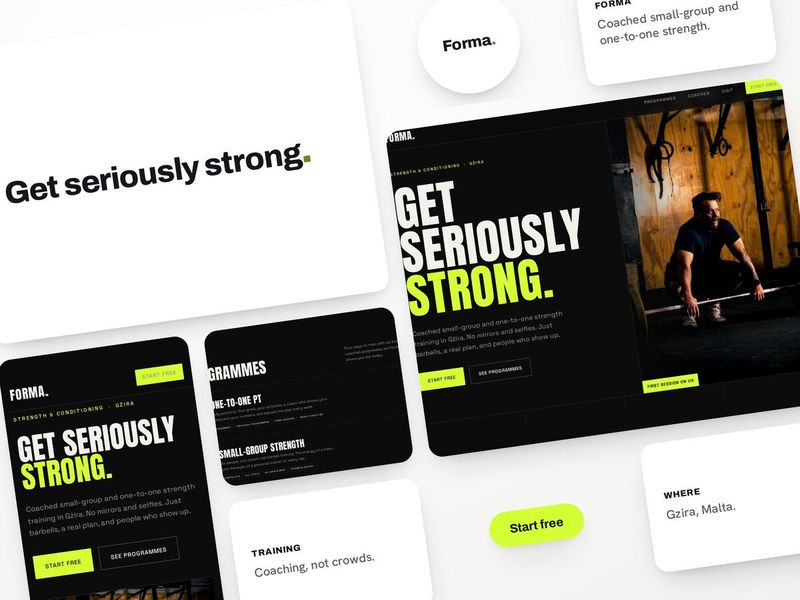 Forma strength and conditioning website
