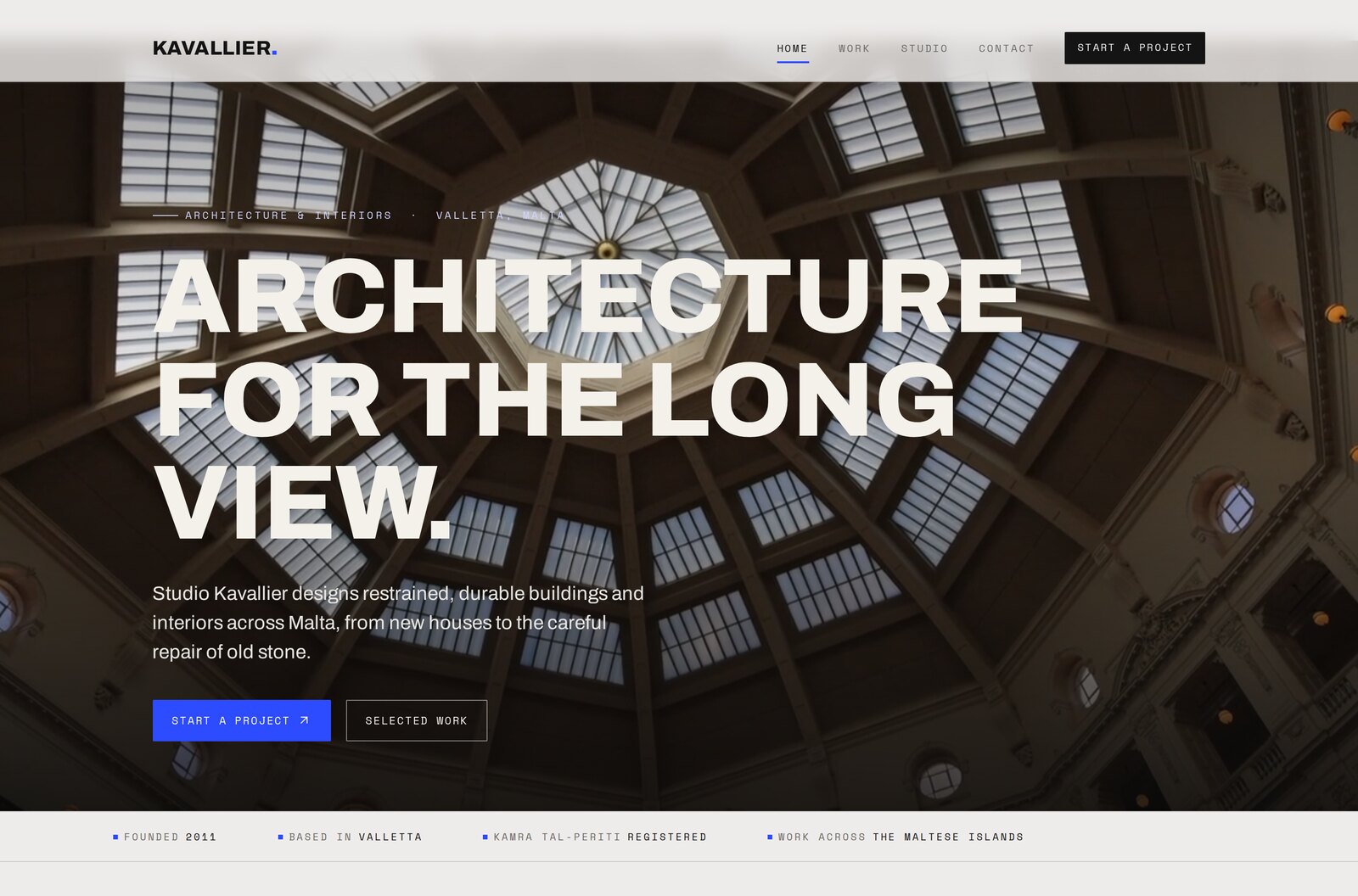 Studio Kavallier template homepage