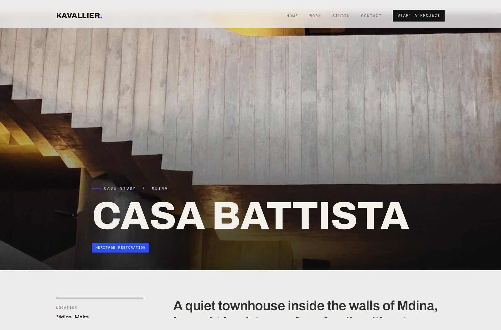 Studio Kavallier project case study