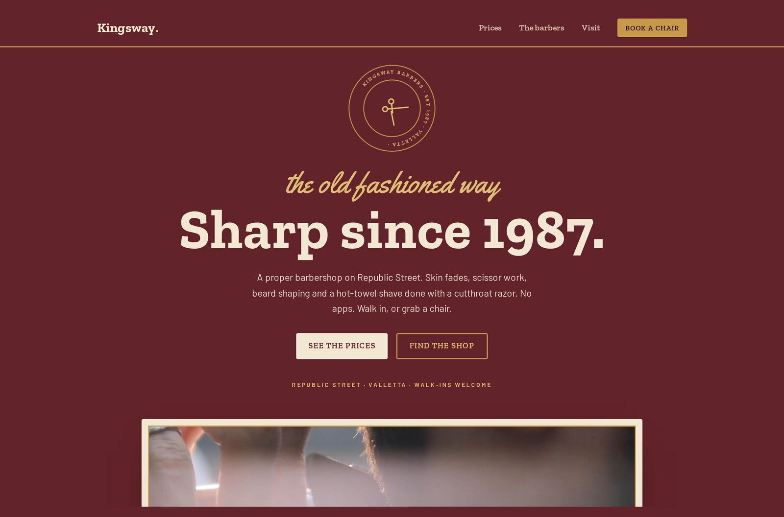 Kingsway template homepage