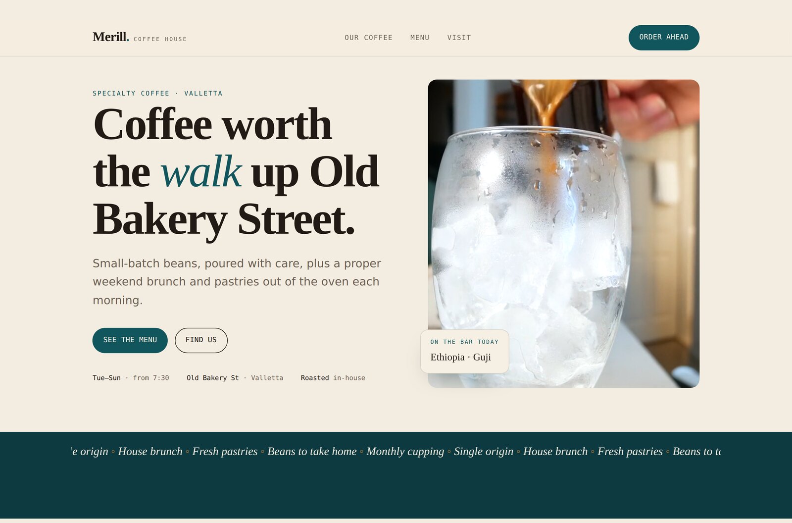 Merill template homepage