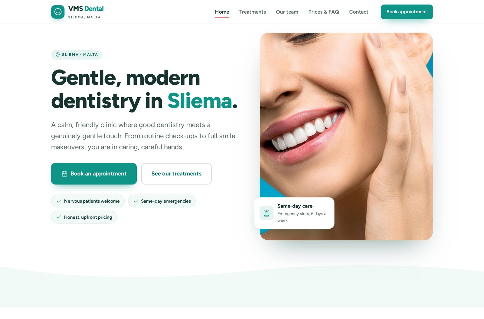 VMS template homepage