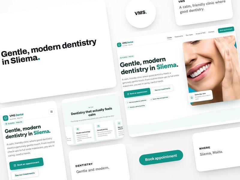 VMS Dental, a dental clinic website