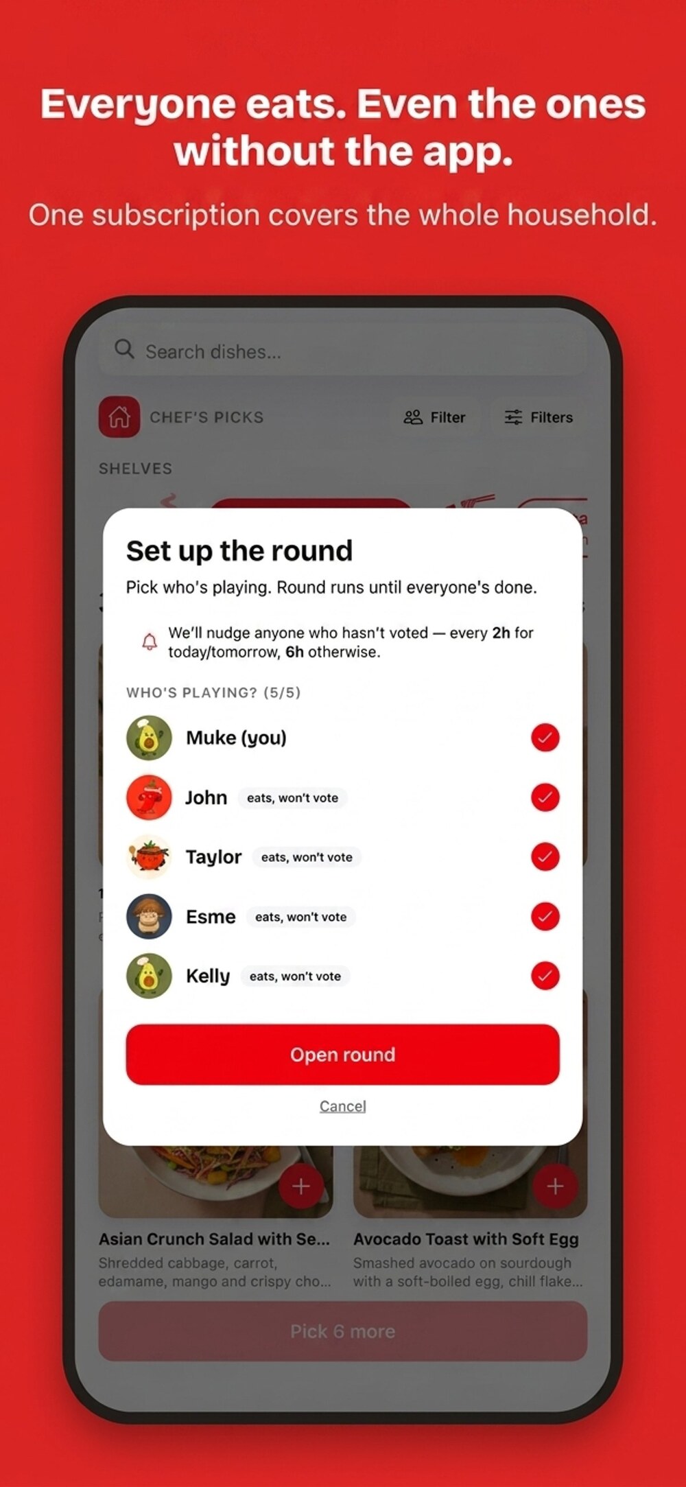Yumvote voting round