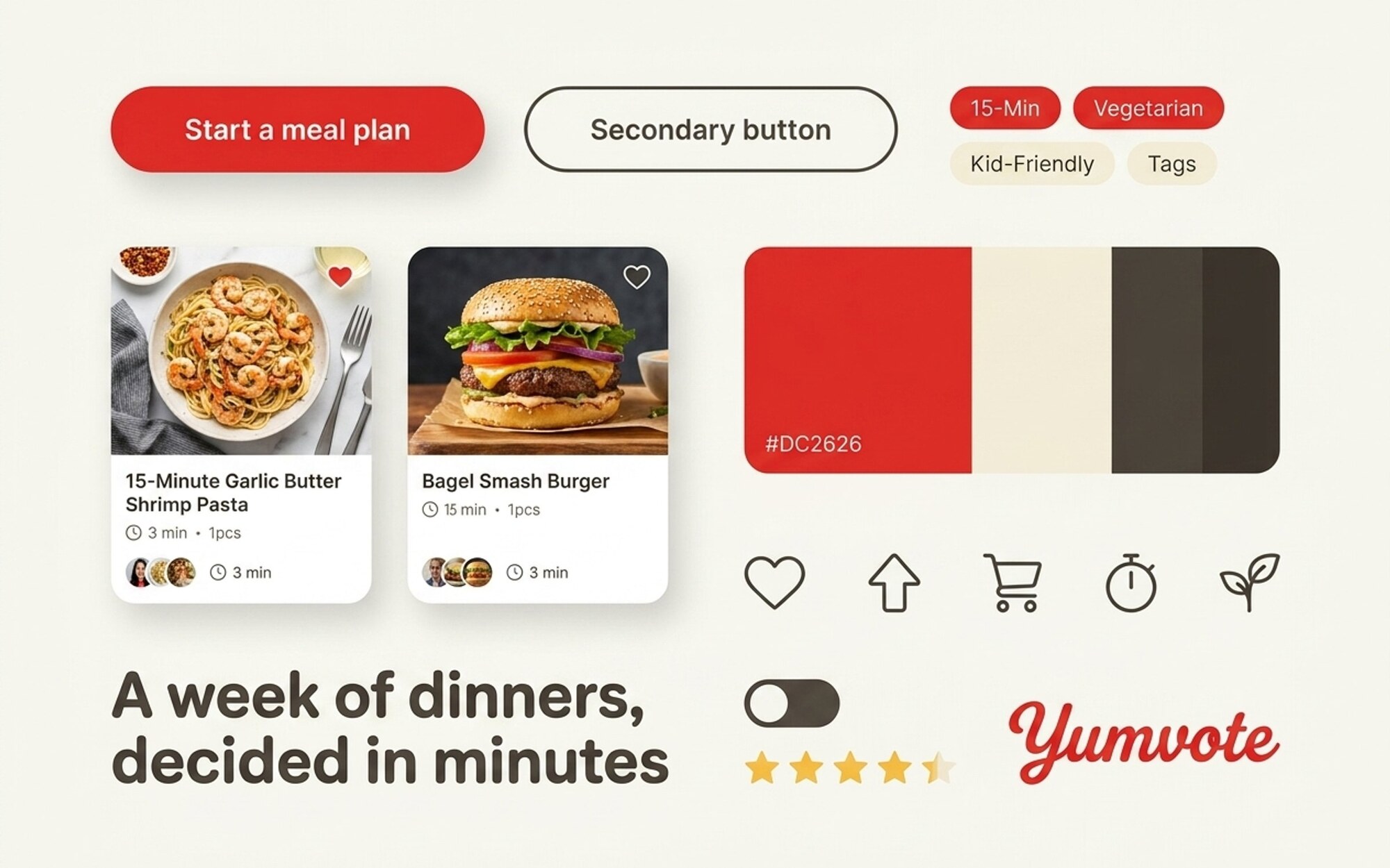 Yumvote UI and UX design system